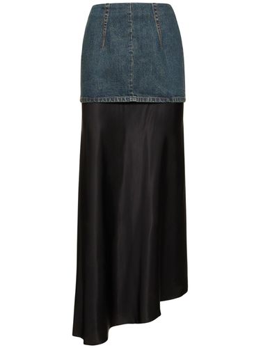 Jupe Longue En Denim De Coton - MM6 MAISON MARGIELA - Modalova