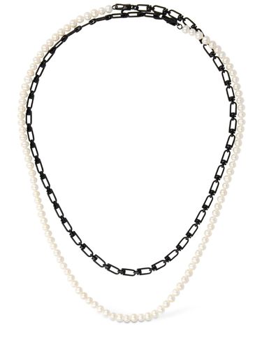 Collier À Double Chaîne Avec Perles Reine - EÉRA - Modalova