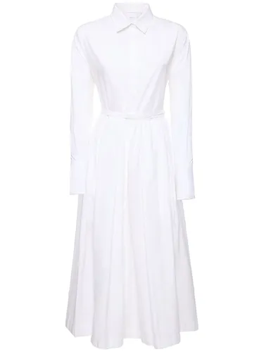 Robe Chemise Midi En Popeline Et Dentelle - PATOU - Modalova