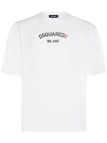 T-shirt En Coton Imprimé Milano - DSQUARED2 - Modalova