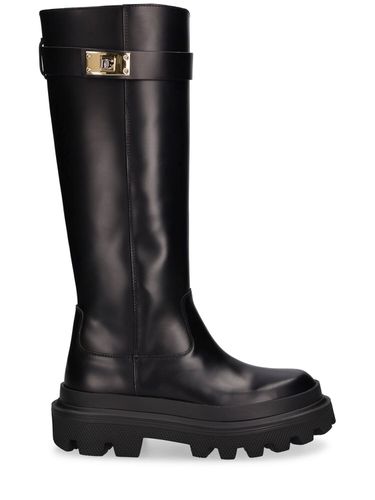 Bottes Hautes En Cuir 50 Mm - DOLCE & GABBANA - Modalova