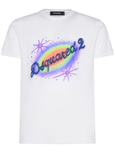 T-shirt En Jersey De Coton Imprimé - DSQUARED2 - Modalova