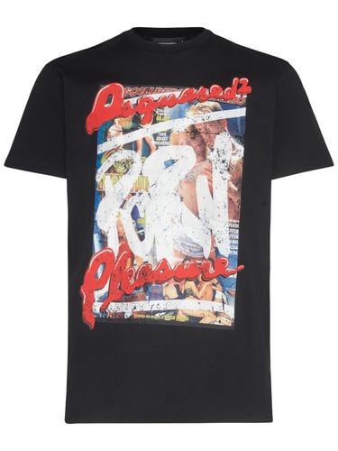 T-shirt En Coton Imprimé Rocco Siffredi - DSQUARED2 - Modalova