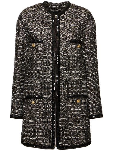 Manteau Sans Col En Tweed De Lurex - GIAMBATTISTA VALLI - Modalova