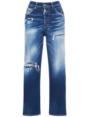 Jean En Denim Usé À Lacets Boston - DSQUARED2 - Modalova