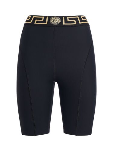 Short Cycliste En Lycra Greca - VERSACE - Modalova