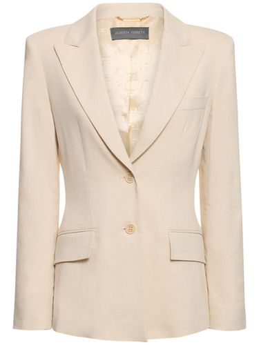 Veste En Sergé De Lin Stretch Et Viscose - ALBERTA FERRETTI - Modalova