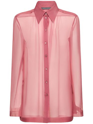 Chemise En Organza De Mousseline Drapée - ALBERTA FERRETTI - Modalova