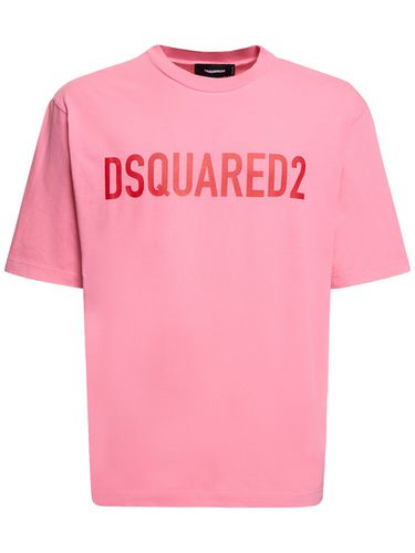 T-shirt Loose En Coton Imprimé - DSQUARED2 - Modalova