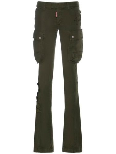 Pantalon Cargo Droit En Coton Brodé - DSQUARED2 - Modalova