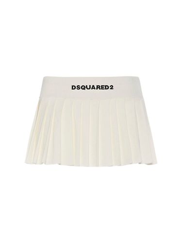 Jupe Courte En Maille De Viscose À Plis - DSQUARED2 - Modalova