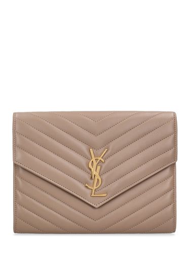 Pochette À Rabat En Cuir - SAINT LAURENT - Modalova