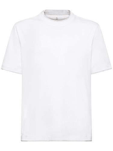 T-shirt En Jersey De Coton - BRUNELLO CUCINELLI - Modalova