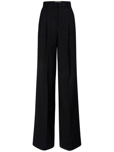 Pantalon En Laine Mélangée - SAINT LAURENT - Modalova