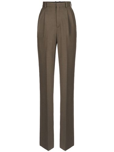 Pantalon En Laine Vierge - SAINT LAURENT - Modalova