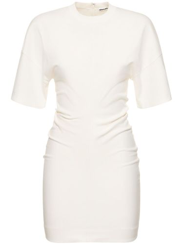 Robe Courte En Coton Mélangé À Épaules Tombantes - ALEXANDER WANG - Modalova