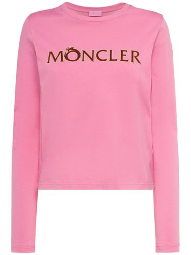 T-shirt Manches Longues En Coton À Logo Cny - MONCLER - Modalova