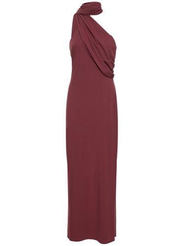 Robe Longue En Jersey Drapé Avec Foulard - MAGDA BUTRYM - Modalova