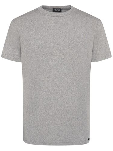 T-shirt À Col Ras-du-cou En Jersey De Coton - TOM FORD - Modalova