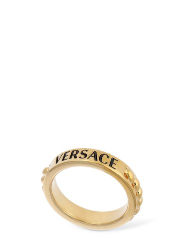 Anneau Logo En Métal - VERSACE - Modalova