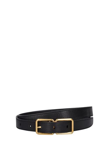 Ceinture En Cuir Avec Boucle À Double Cadre - SAINT LAURENT - Modalova