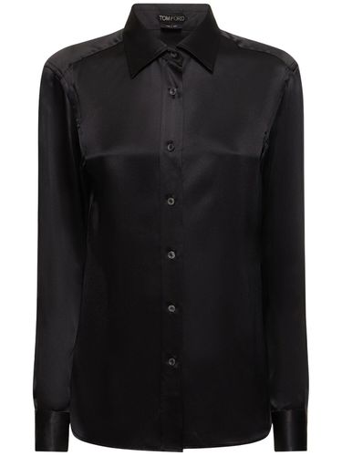 Chemise En Satin De Soie À Plis - TOM FORD - Modalova