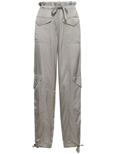 Pantalon En Satin Délavé - GANNI - Modalova