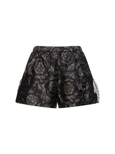 Short De Pyjama En Sergé De Soie Imprimé Barocco - VERSACE - Modalova