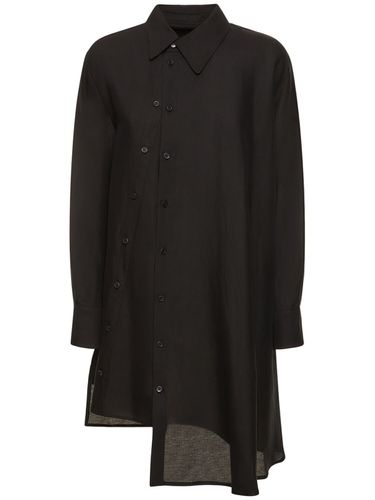 Chemise Boutonné Asymétrique En Gabardine - YOHJI YAMAMOTO - Modalova