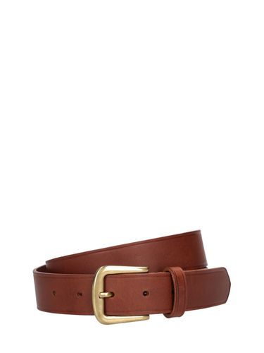 Ceinture En Cuir Cafe - SOEUR - Modalova