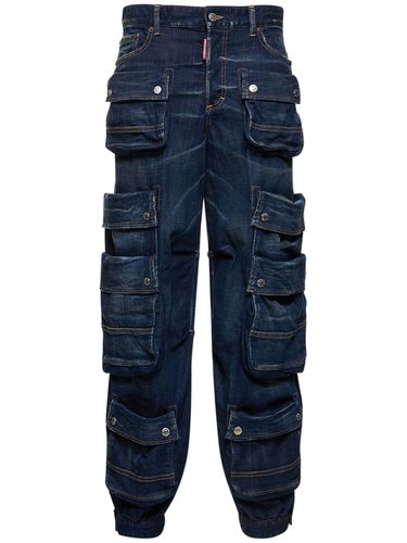 Jean Cargo Ample En Denim Taille Basse - DSQUARED2 - Modalova