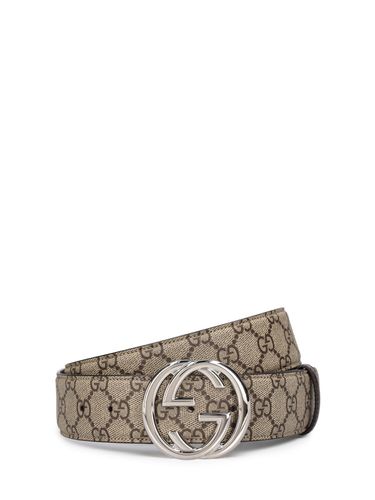 Ceinture En Cuir Gg 4 Cm - GUCCI - Modalova