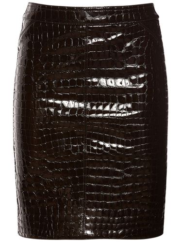 Jupe Courte En Cuir Imprimé Crocodile - TOM FORD - Modalova