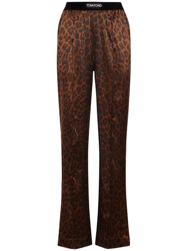 Pantalon De Pyjama En Satin De Soie - TOM FORD - Modalova