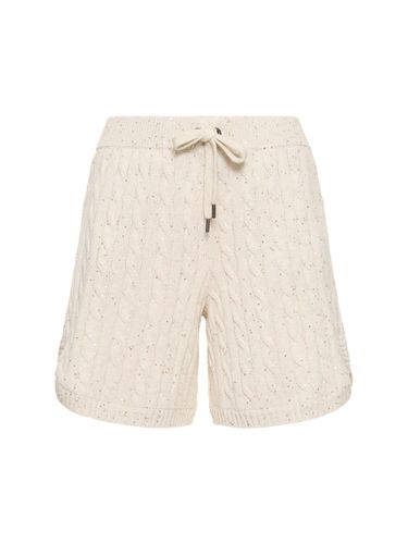 Short En Maille Torsadée De Coton Mélangé - BRUNELLO CUCINELLI - Modalova