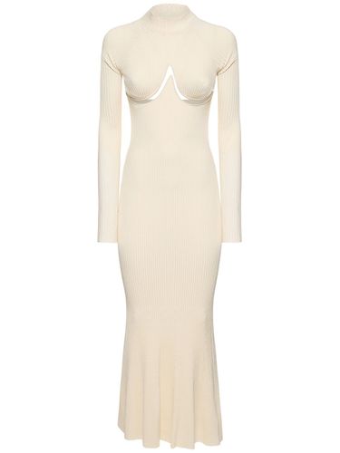 Robe En Maille De Viscose Mélangée Manches Longues - DION LEE - Modalova