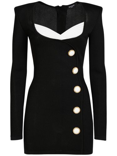 Robe Courte Ajustée En Viscose - BALMAIN - Modalova