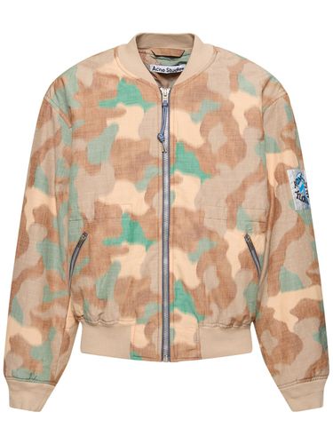 Veste Bomber En Coton Camouflage Oleary - ACNE STUDIOS - Modalova