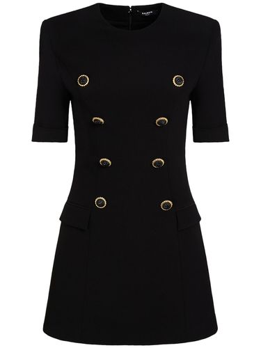 Robe Courte En Crêpe De Viscose - BALMAIN - Modalova