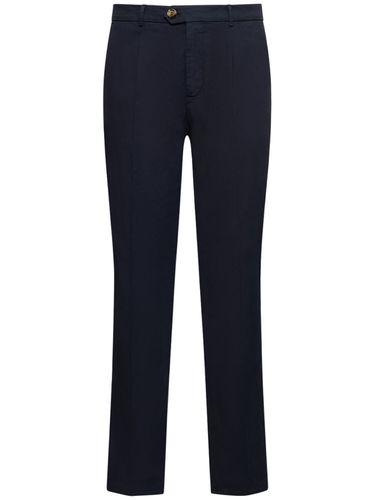 Pantalon À Plis En Gabardine Stretch - BRUNELLO CUCINELLI - Modalova