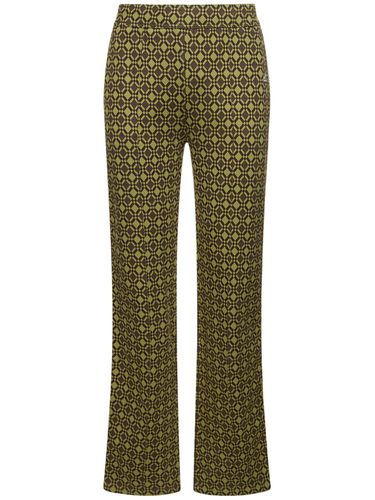 Pantalon Évasé En Jacquard De Coton Mélangé - WALES BONNER - Modalova