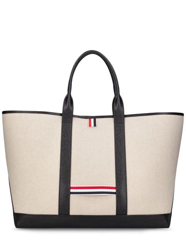 Sac Cabas Moyen En Coton - THOM BROWNE - Modalova