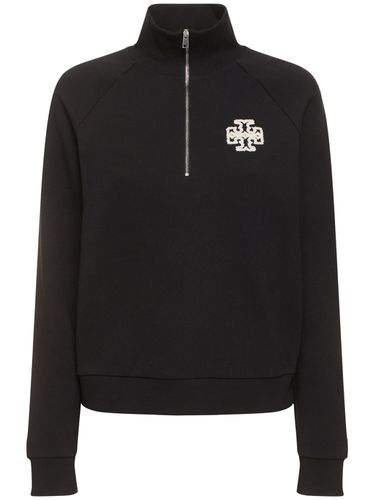 Sweat-shirt À Demi-zippé En Coton Éponge - TORY SPORT - Modalova