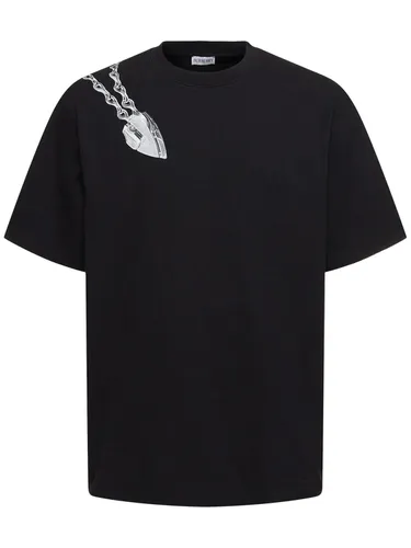 T-shirt En Coton Imprimé - BURBERRY - Modalova