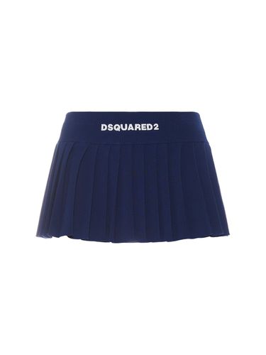 Jupe Courte En Maille De Viscose À Plis - DSQUARED2 - Modalova