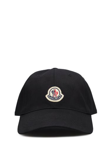 Casquette En Coton À Logo Brodé - MONCLER - Modalova