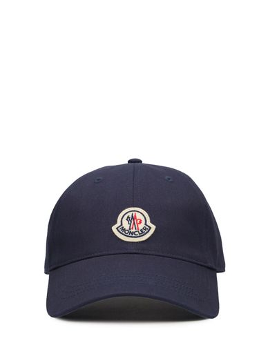 Casquette En Coton À Logo Brodé - MONCLER - Modalova