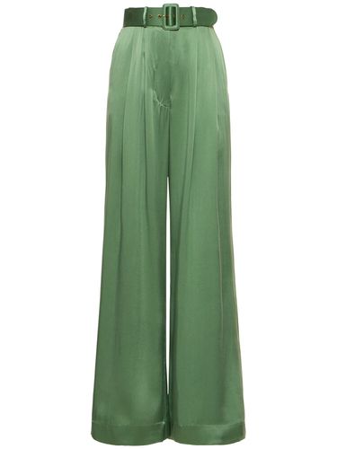 Pantalon Ample En Soie Tuck - ZIMMERMANN - Modalova