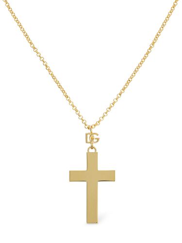 Collier À Pendentif Croix Plaquée - DOLCE & GABBANA - Modalova