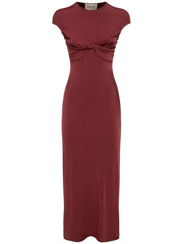 Robe Longue En Jersey De Viscose Drapée Mali - TOVE - Modalova